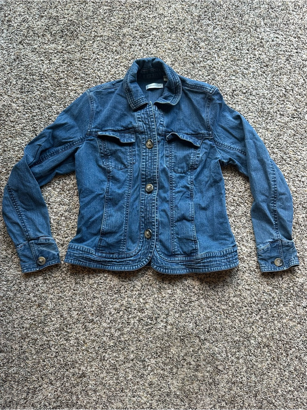 Coldwater Creek size 8 Denim Jacket with turtle button detailings